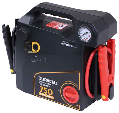 Duracell Portable Emergency Jump Starter With Tire Inflator 12v 750 Amp Duracell Jump