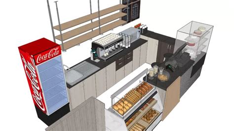 Coffee Counter With Sink 3D Warehouse Nel 2024 Architettura Idee