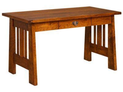 Freemont Mission Open Office Desk Amish Solid Hardwood Office Desk