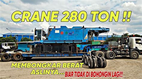 Bongkar Rahasia Truk Lowbed Trailers Ban Muatan Crane Ton Youtube