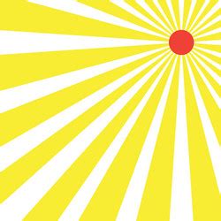 Abstract Yellow Stripe Ray With Red Sun Royalty Free Vector