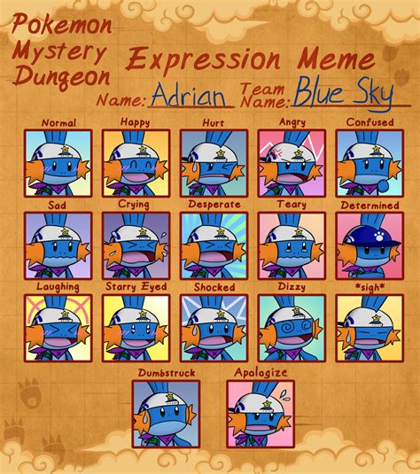 2016 Pmd Expression Meme Adrian The Mudkip By Jimmyljx On Deviantart