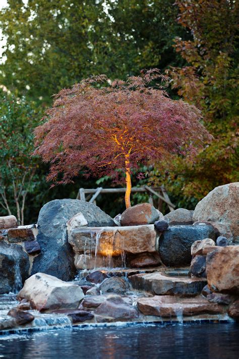 Landscape lighting with water feature - Outdoor Contracting, Inc. - Outdoor Contracting ...