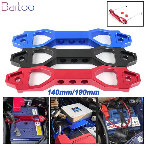 140mm 190mm Billet Aluminum Car Battery Tie Down Mount Bracket Brace Battery Fasten Bracket