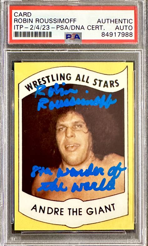 Robin Roussimoff Signed Wrestling All Stars Japan Andre The Giant