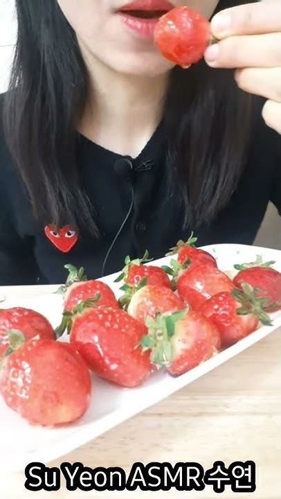 Asmr 딸기 탕후루 리얼사운드 먹방 Candied Fruits Strawberry Tanghulu Mukbang