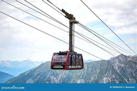 The Aiguille Du Midi Cable Car Editorial Image | CartoonDealer.com #98286534