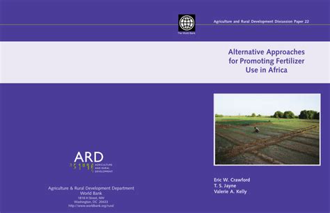 Pdf Alternative Approaches For Promoting Fertilizer Use In Africa