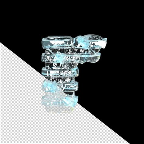 Symbole De Glace Avec Lettres De Blocs Horizontaux R Psd Premium