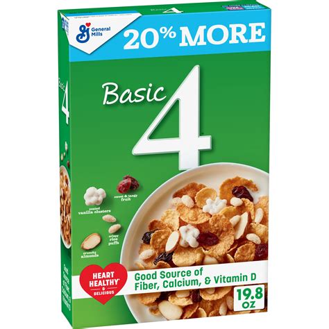 Basic 4, Multigrain Fruit and Nuts Cereal, 19.8 oz - Walmart.com - Walmart.com