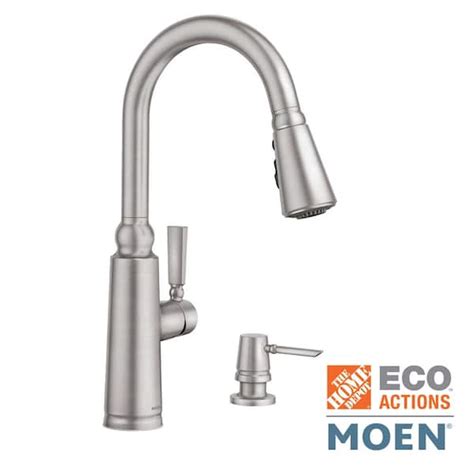 MOEN Coretta Single Handle Pull Down Sprayer Kitchen Faucet With Reflex