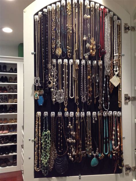 Diy Necklace Displayline Cabinet Door With Felt Attach Velcro To