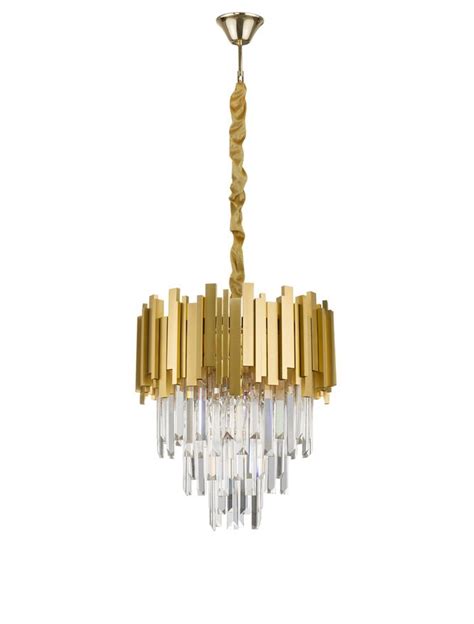 Nova Luce Classic Luminaires Grane Gold Metal Crystal