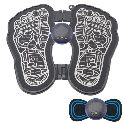 Foot acupoint Massage Pad, EMS Stimulation Foot Stimulator Massager Mat ...