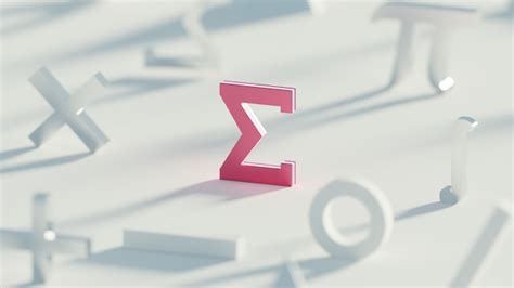 Premium Photo 3d Render Light Red Sigma Symbol Math Symbol