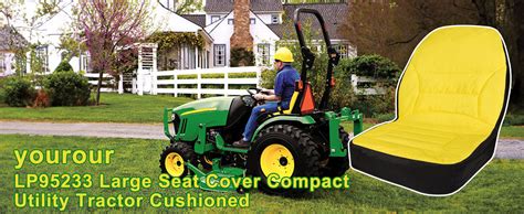 Yourour Lp95233 Large Seat Cover Compact Utility Tractor Cushioned Seat Up To 18