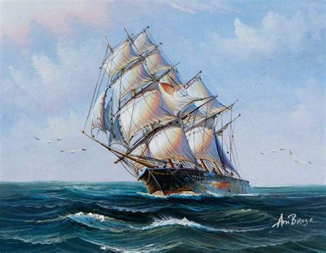 Bbc Your Paintings Square Rigged Sailing Ship Sailing Ships Ship