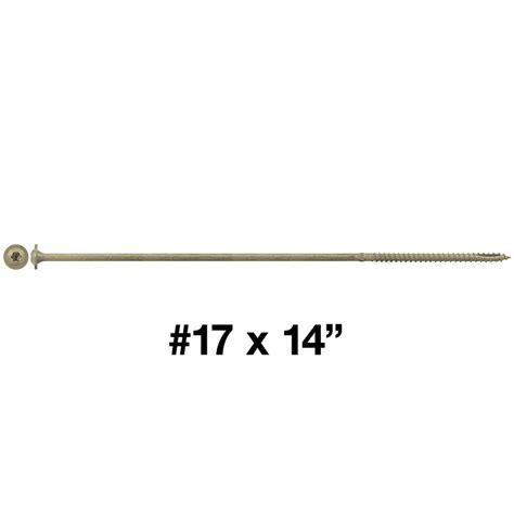 17 X 14 Construction Lag Screw Exterior Coated Torxstar Drive Heavy