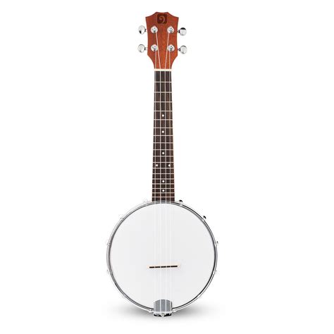 Vangoa Banjo Ukulele 4 String 23 Inch Concert Banjo Sapele Wood