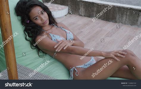 Beautiful Sexy Lady Bikini Relaxing Near Stock Photo 1126802162 Shutterstock