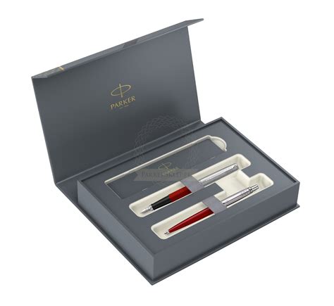 Parker Jotter Originals Red Ct Fountain Pen Ballpoint Pen In A Gift