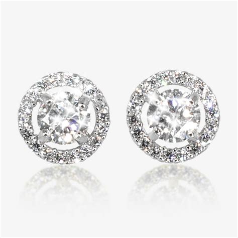 The Amelia Sterling Silver DiamonFlash Cubic Zirconia Stud Earrings