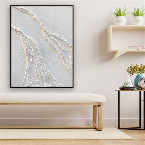 White Abstract Painting White Abstract Art White 3D Textured - Etsy