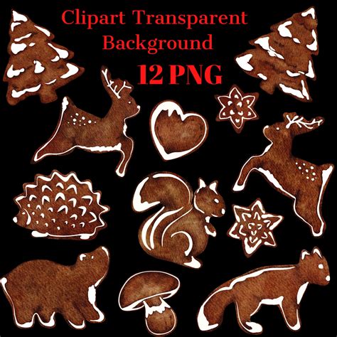 Lebkuchen Clipart Lebkuchen Png Aquarell Lebkuchen Clipart Etsy Schweiz