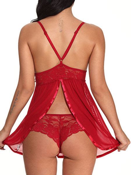 Buy Wholesale China Plus Size Sexy Lingerie Women S Sexy Lace Pajamas Cross Straps Briefs