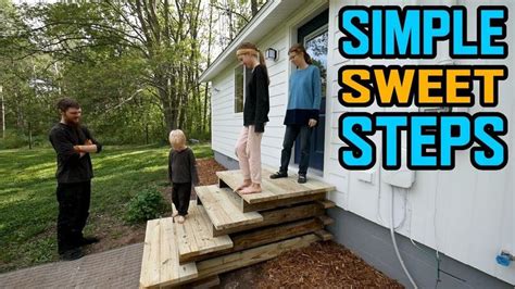 Our Diy Freestanding Entry Steps Minimal Modern Mobile Mobile Home Steps Mobile Home