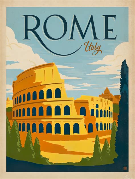 Rome Italy vintage poster - VINTAGE POSTER