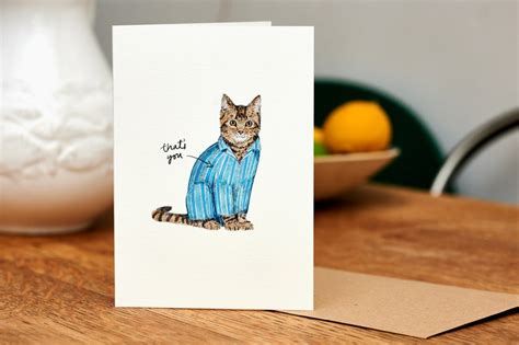 Funny Thank You Card Youre The Cats Pyjamas Thats You Eco Cards