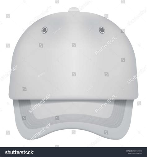 White Cap Front View Mockup Realistic Stock Vector (Royalty Free) 1009725073 | Shutterstock