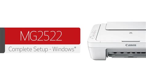 Canon PIXMA MG2522 Initial Setup And Connection To A Windows PC