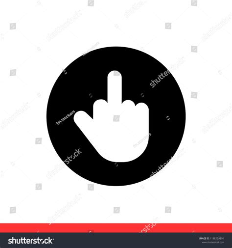 Middle Finger Vector Icon Fuck Symbol Stock Vector Royalty Free