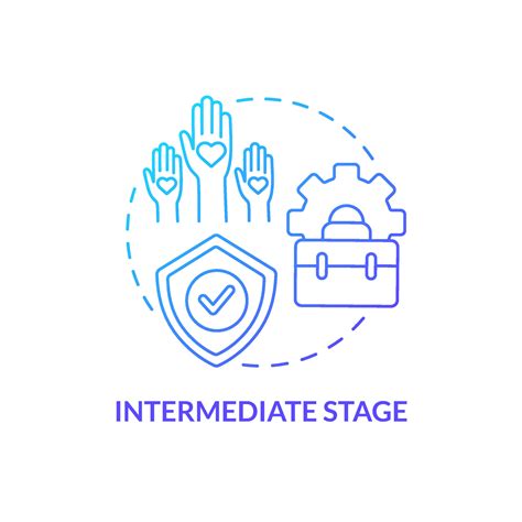 Intermediate Stage Blue Gradient Concept Icon Start Returning To