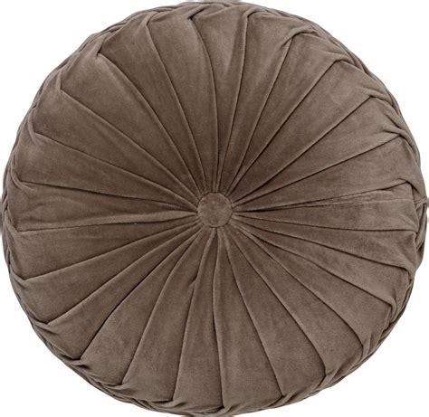 Dutch Decor KAJA Sierkussen Rond Velvet 40 Cm Driftwood Taupe Bol