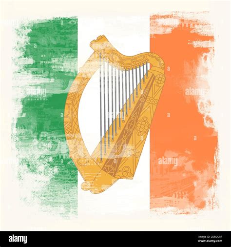 Ireland harp flag hi-res stock photography and images - Alamy