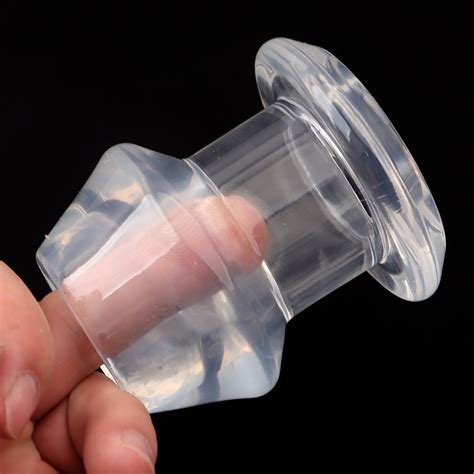 Plug Anal Oco em Silicone Macio para Dilatação e Enema Brinquedo Adulto