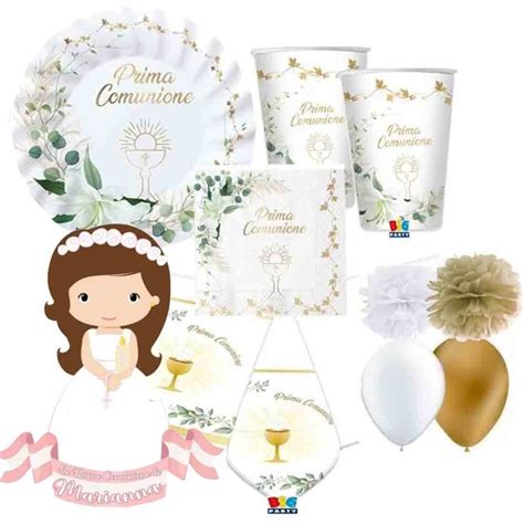 Kit Persone Prima Comunione Lily Con Sagoma Personalizzabile