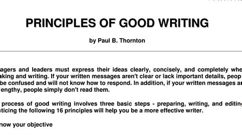 Principles Of Effective Writing Part 1 YouTube