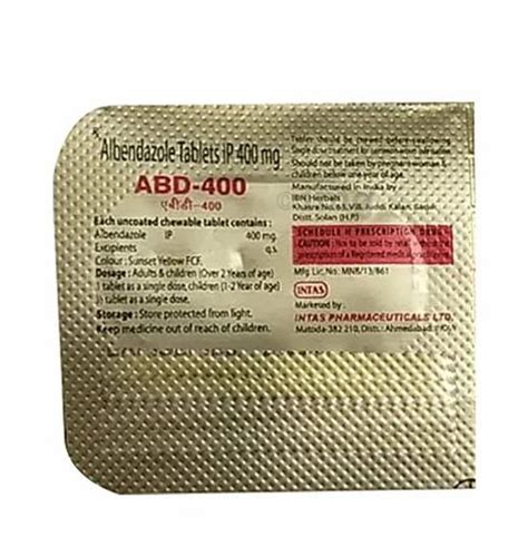 Abd Plus Tablet 400 MG At Rs 50 Box Albendazole Tablets In Nagpur