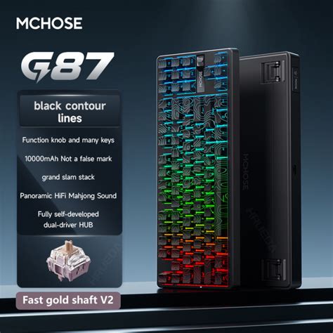 Mchose G Nical Tri Mode Wireless Gasket Structure Multifunctional Knob Rgb Hot Swap Customized