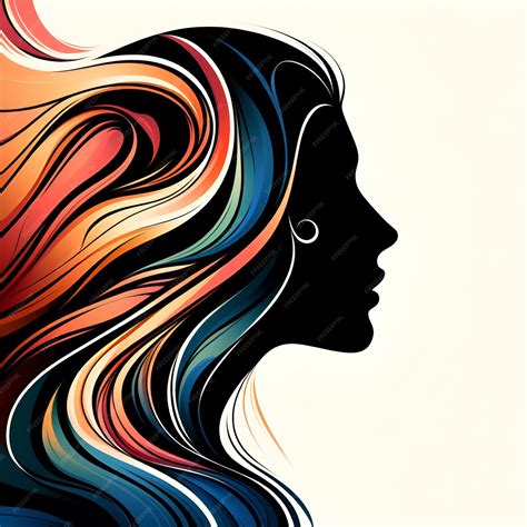 Premium Photo | Colorful artistic side view of womans face silhouette
