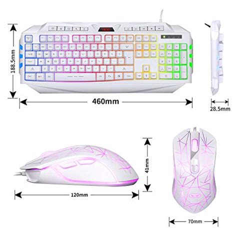 Prix Combo Clavier Et Souris De Jeu Blancs