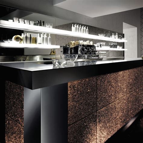 Bar Counter Gallery Frigomeccanica Glass Stainless Steel Aluminum