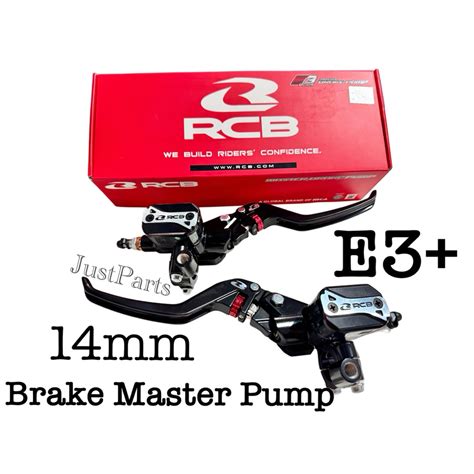 New Rcb Brake Master Pump E2 E3 Plus Series 14mm Black Universal