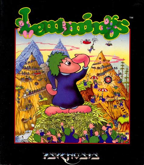 Lemmings 1991 Amiga Box Cover Art Mobygames