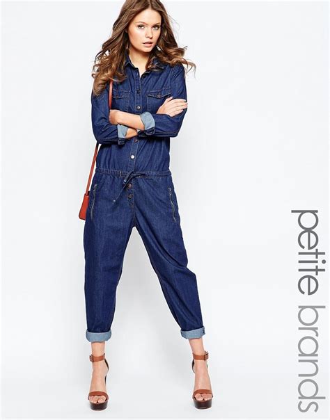 Glamorous Petite Denim Boilersuit At Asos Denim Boilersuit