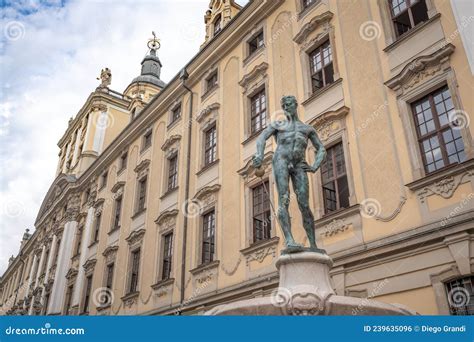 Naked Swordsman Sculpture Fencer Fountain At University Of Wroclaw Created By Hugo Lederer In